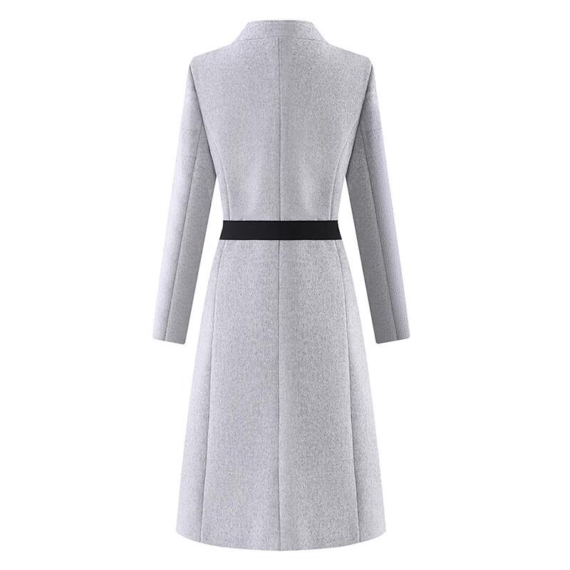 Damski Profesjonalny Wełniany Płaszcz Dopasowany