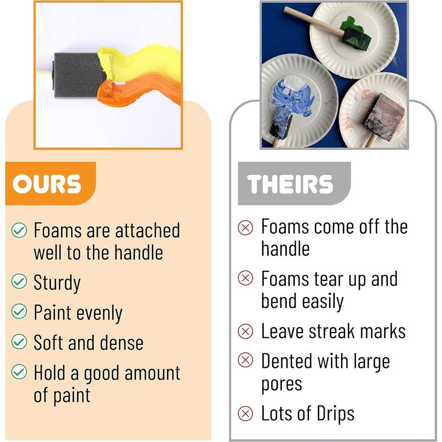 Foam Paint Brushes, Foam Brushes for Painting, Foam Brushes for Staining, Paint Sponges, Foam Brushes for Mod Podge Brushes