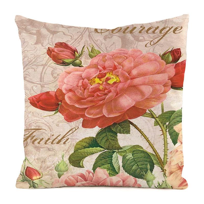 European Colorful Countryside Style Digital Printing Short Plush Pillow Covers For Car Sofa Office Cushion Cover Home Goods