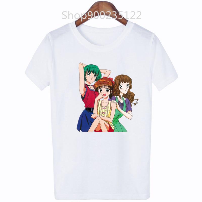 Cute T-Shirt Cartoon Graphic Tshirt Marmalade Boy Tee 90s Women T-Shirts Manga Short Sleeves Japanese Anime Streetwear