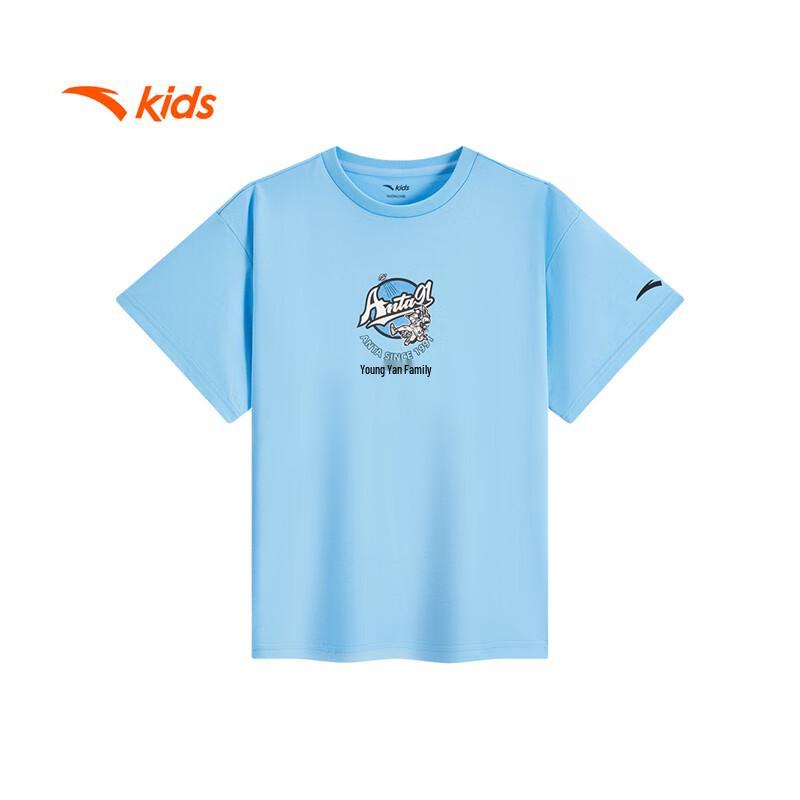 Anta Детская мужская трикотажная футболка с коротким рукавом Осень 2025 175