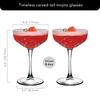 Martini Glass  Carving Glasses Premium Coupe Goblets Set of 2 - Gin, Wine, Cocktail, Mojito Glasses Drinking Champagne Cups