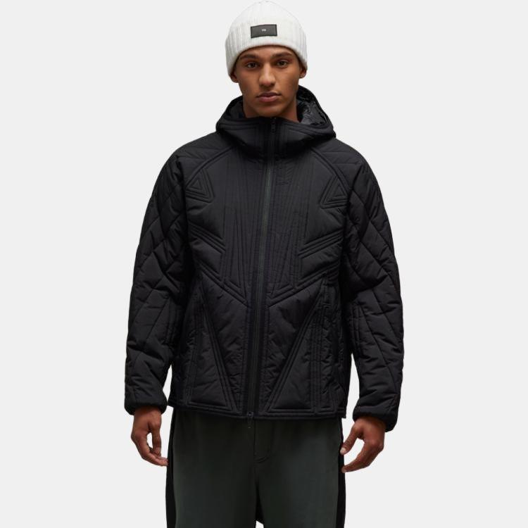 Y 3 Hooded Quilted Bomber Jacket IL2061