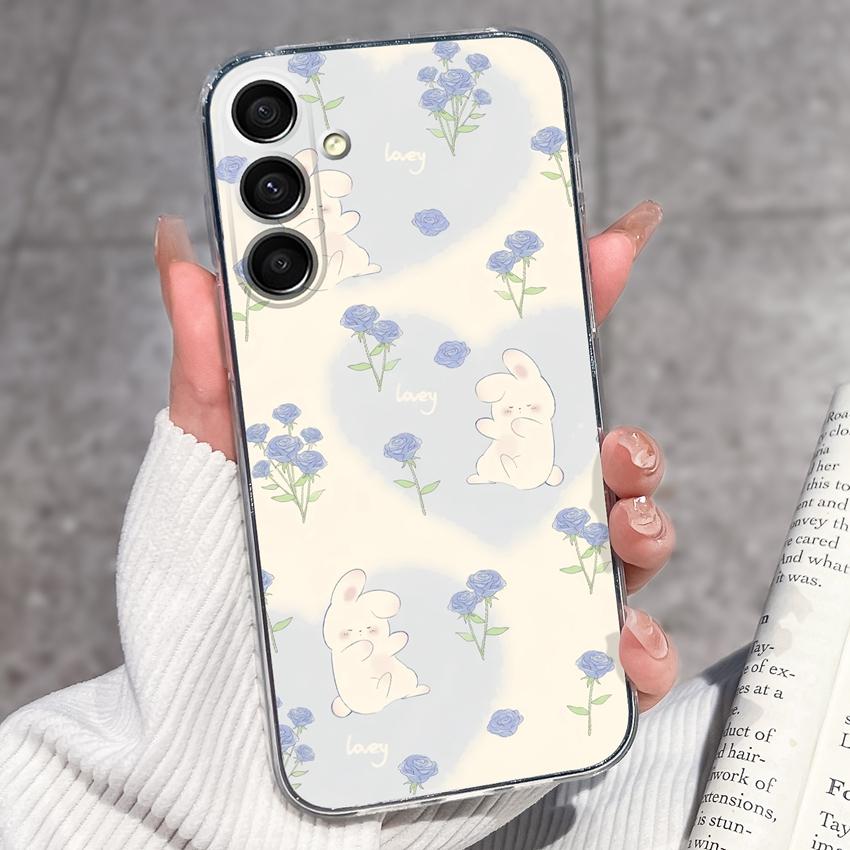 Casing For Samsung A16 A17 A15 A14 A13 A12 A10 A26 A25 A24 A23 A22 Phone Cover Cute Penguin Pattern Transparent Silicone Shell For Samsung Bumper Case
