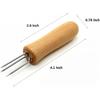 Corn Holders Stainless Steel with Wood Handle, Corn On The Cob Holders Fruit Forks for Home Cooking and BBQ, Cooking, Picnics, Parties and Camping,