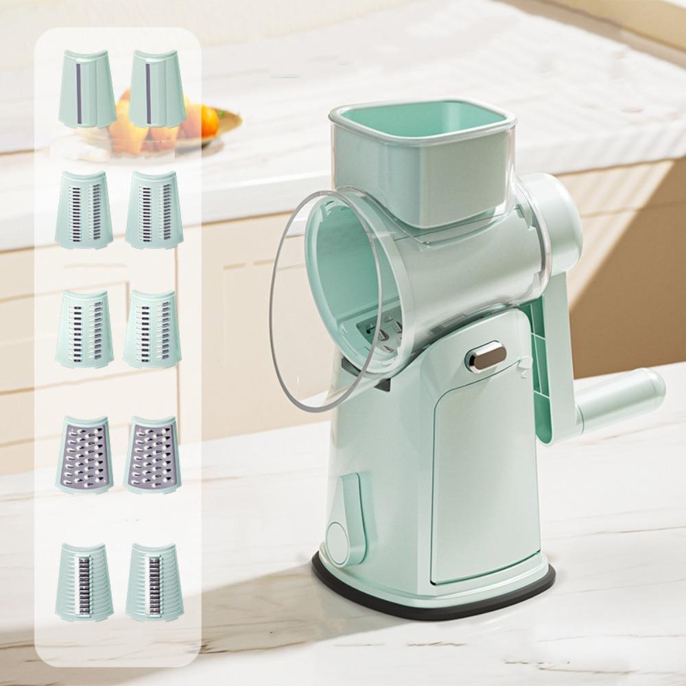Detachable Hand-Crank Vegetable Slicer Manual Vegetable Cutter Rotary Cheese Grater  Kitchen Prep
