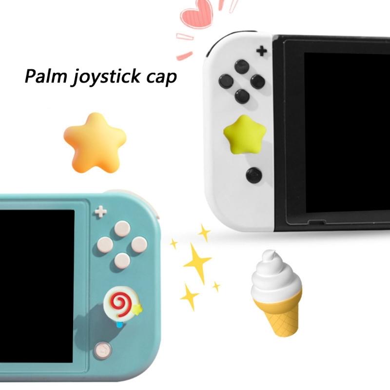 4 Stück Controller-Daumenstick-Kappen für NS2 Cartoon-Muster Stick-Rocker-Kappen Joystick-Kappen Gaming-Zubehör