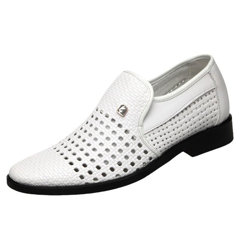 Leather Business Sandals for Men Breathable Loafers Office Party Wedding Men Shoes Mesh Sandals Men Shoes