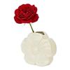 Vase fleur en porcelaine 19 x 22 cm blanc