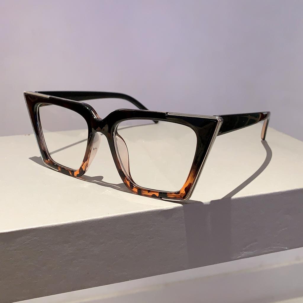 Oversized Vintage Glasses Women Fashion Cat Eye Blue Light Blocking  Eyewear Chic Candy Color Non-prescription Eyeglasses