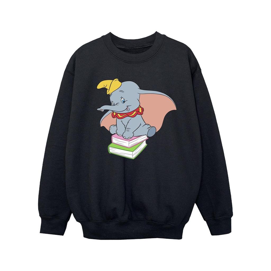 Disney Mädchen Dumbo sitzt auf Büchern Sweatshirt