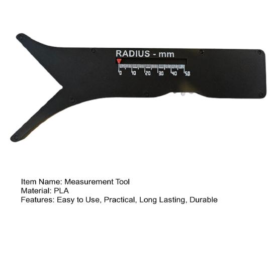 3D Printed Radius Measurement Tool Compact Design Portable Easy to Use Circle Measure Gauge Accessory
