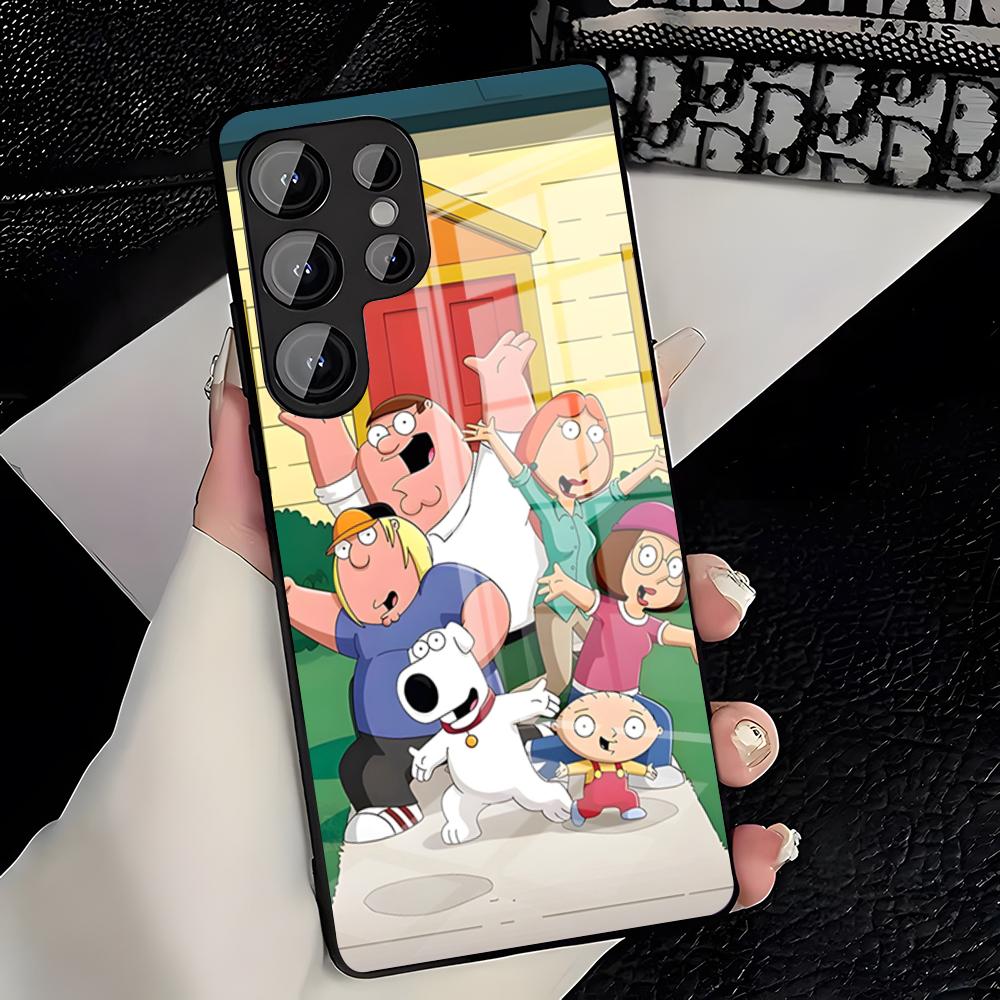 F-Family Funny Guy Phone Case For Samsung S26 S25 Plus S20 S20 Plus S22 Ultra S23 FE S21 Plus S21 Ultra Glass Cover