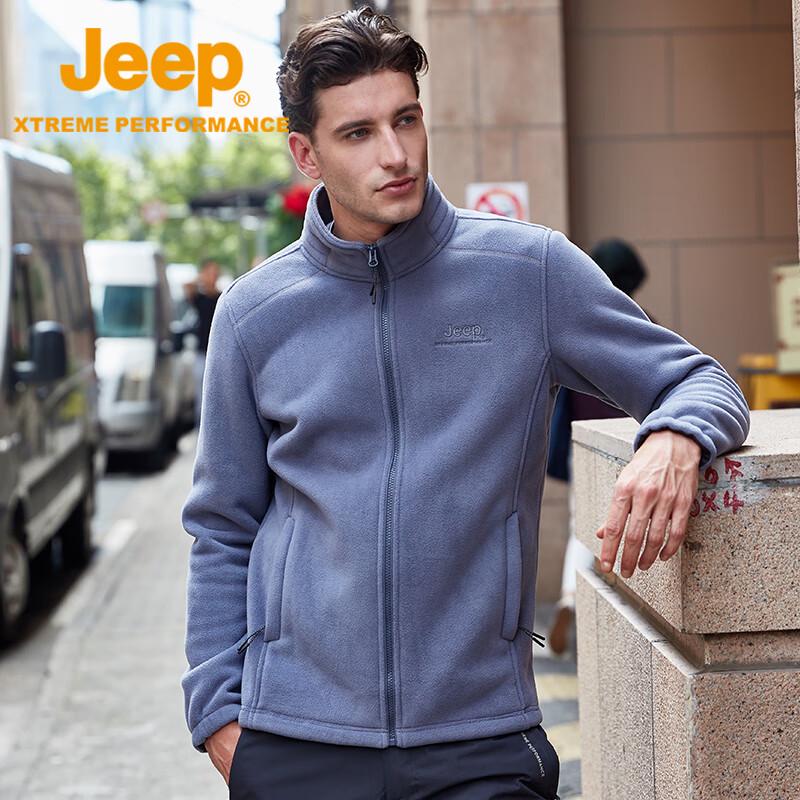 Jeep Men's Outdoor Thickened Fleece Jacket