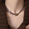 Dark Punk Sunflower Choker Necklace - High-End Niche Metal Jewelry for Women