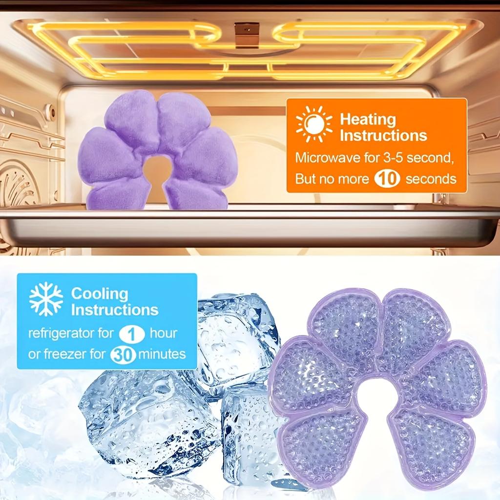 1PC Reusable Hot & Cold Therapy Breast Pad, Flexible Gel Pack for Breastfeeding Comfort, Full Coverage Nursing Essential