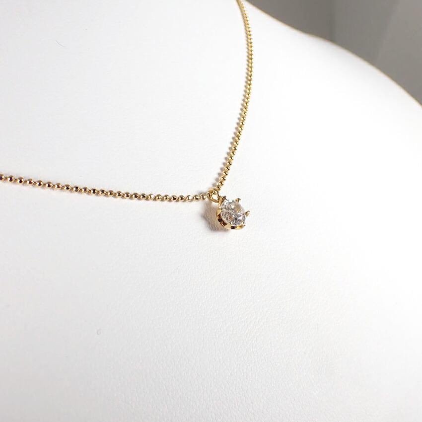 [Used] K18 Diamond/0.688ct Necklace/Pendant/j66-1