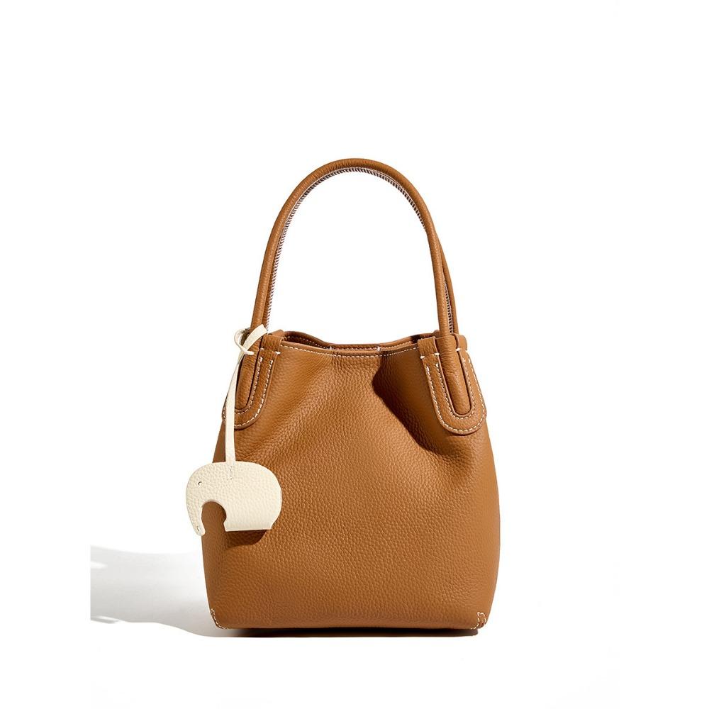 

Нишевая сумка-ведро из коровьей кожи Новая наплечная сумка Кроссбоди Портативная сумка-корзина для овощей коричневый