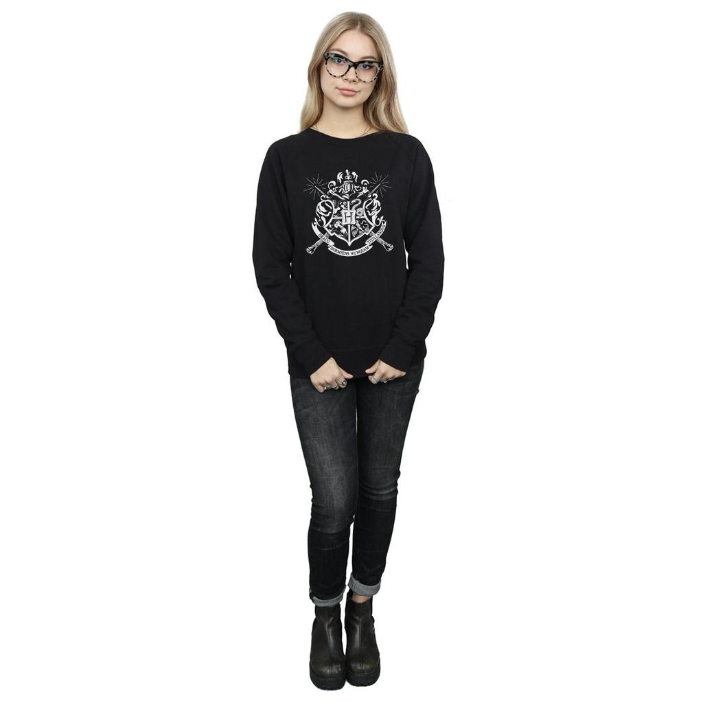 Harry Potter Womens/Ladies Hogwarts Badge Wands Sweatshirt