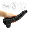 Black Huge Realistic Dildo Skin Feeling Phallus Soft Big Vibrator Penis with Suction Cup Sex Toy for Woman Strapon Female