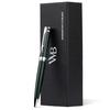 Wordsworth Black Green Lacquer Ballpoint Pen Stunning Luxury Pen with Chrome Finish and Refillable A Perfect Gift Set for Men and & - Ink. Women.