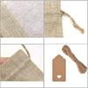 Pack of 51 Love Heart Burlap Bags Stylish Gift Packaging Bag Fashionable Storage Bag for Jewelry and Small Treasures