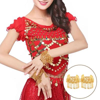Metal Arm Chain Bracelet Upper Arm Cuff Fashion with Bell Pendant Tassel Adjustable for Belly Dance Performance Dancing Jewelry