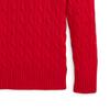 Polo Ralph Lauren Pullover FW24 Bärenstickerei Einfarbig Rundhalsausschnitt Zopfmuster Millennium Red Kinder Kinderpullover CWPOSWEY6820534-600