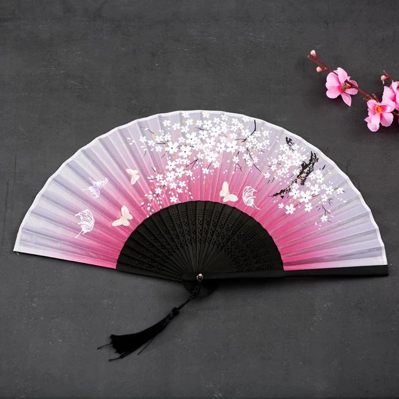 Summer Japanese-Style Cherry Blossom Hanfu Dance Chinese Style Folding Fan