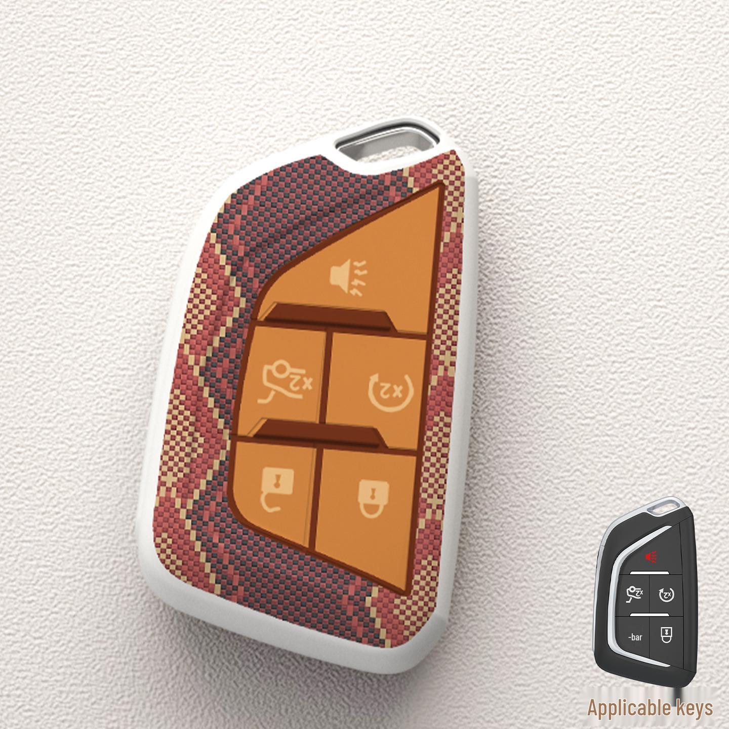 

Cadillac Car Key Case Protective Cover for XT5/XT4/XT6, GT4, ATSL, CT6, and XTS Models.