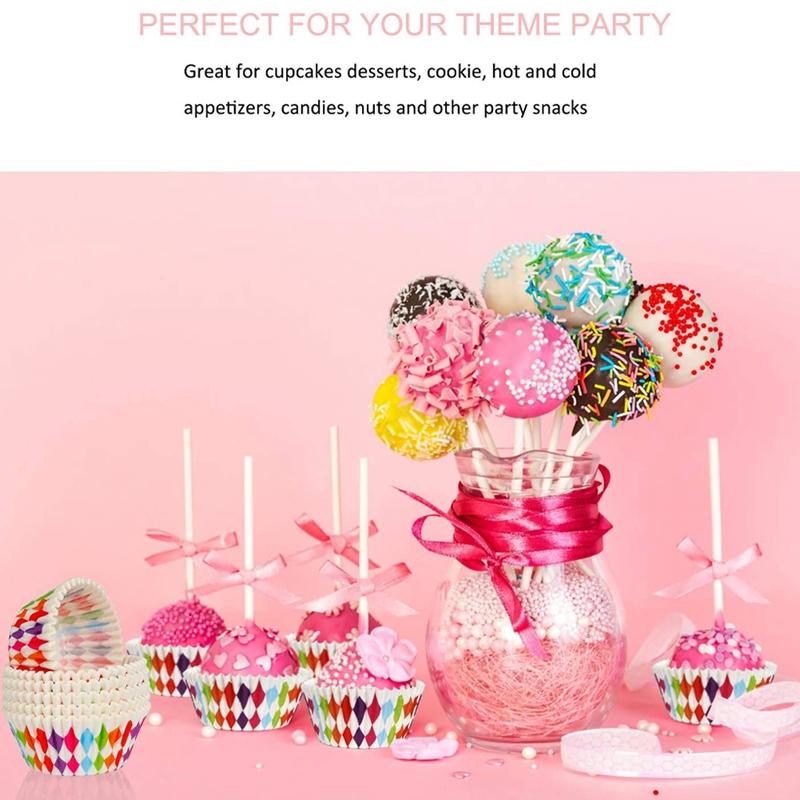 AD23-Cupcake Cases 600 Pieces Cake Paper Wrapper 6 Styles Baking Cup For Muffin Dessert Wedding Party Birthday
