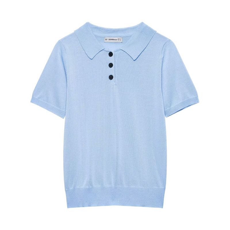 Kaslead New Arrival Women's Clothing Fashion Style Fashion Minimalist Short Sleeve Knitting Tops 2142019