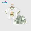 Youqi 2025 Summer Baby Cotton Short Sleeve Set