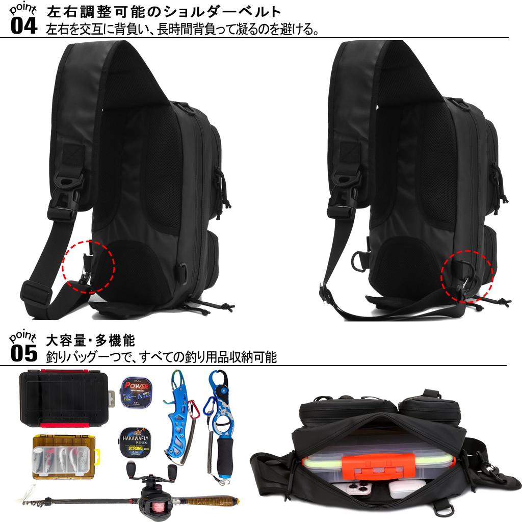 HAKAWAFLY Small Fishing Waist Can Be Carried Left or Crossbody Small But Large Hip Work Body Outdoor Unisex Bag, Bag, Water-Repellent, Waterproof,