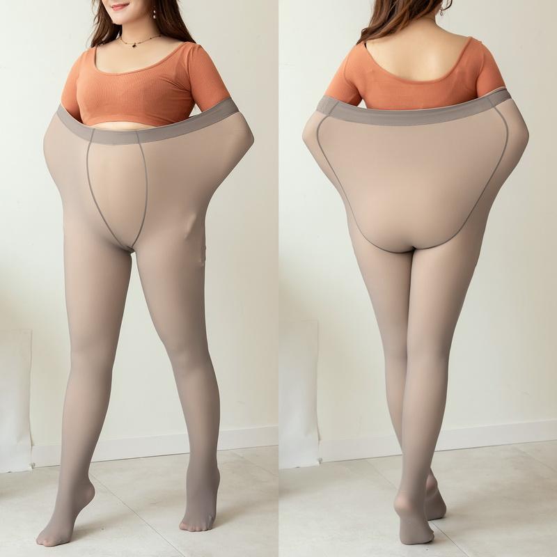 90G 250G Plus Size Women Winter Leggings Thermal Pants Lined Pantyhose Thick Fake Woman Polar Tights Fleece Stockings Velvet