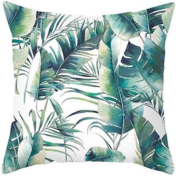 New Nordic Green Plant Printed Pillow Case Sofa Pillow Leaf Series Decorative Pillow Linen