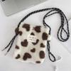 New Plush Dot Crossbody Bags for Women Cute Pink Single Shoulder Crossbody Bag Women Shopping Storage Bag Portable Phe Pouch