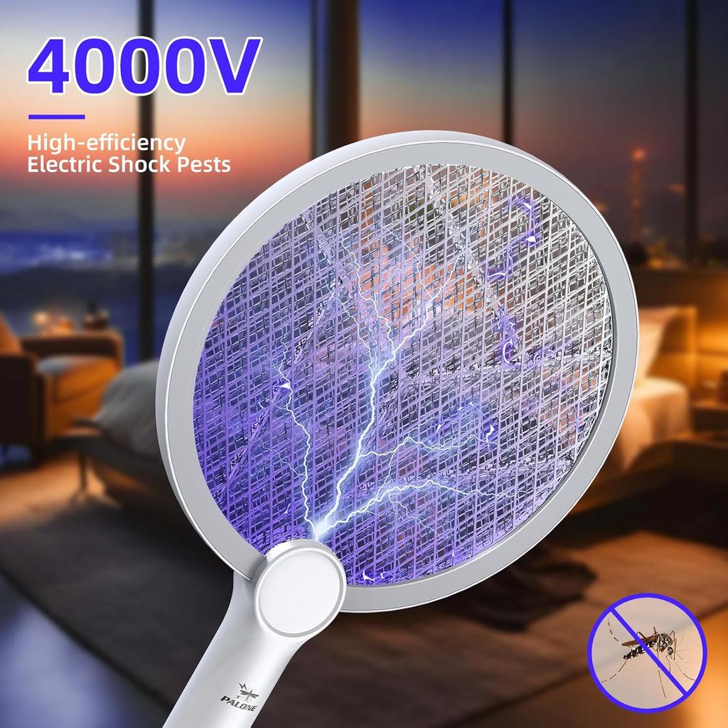 2-in-1 electric mosquito swatter, USB charging mosquito killer, efficient electric mosquito swatter for gardens and courtyards