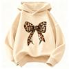 Vintage Leopard Bow Print T Shirts Y2k Girls Reto Hoodies Children's Sweatshirt Hoody Girls Casual Hoodies Y2k Clothes