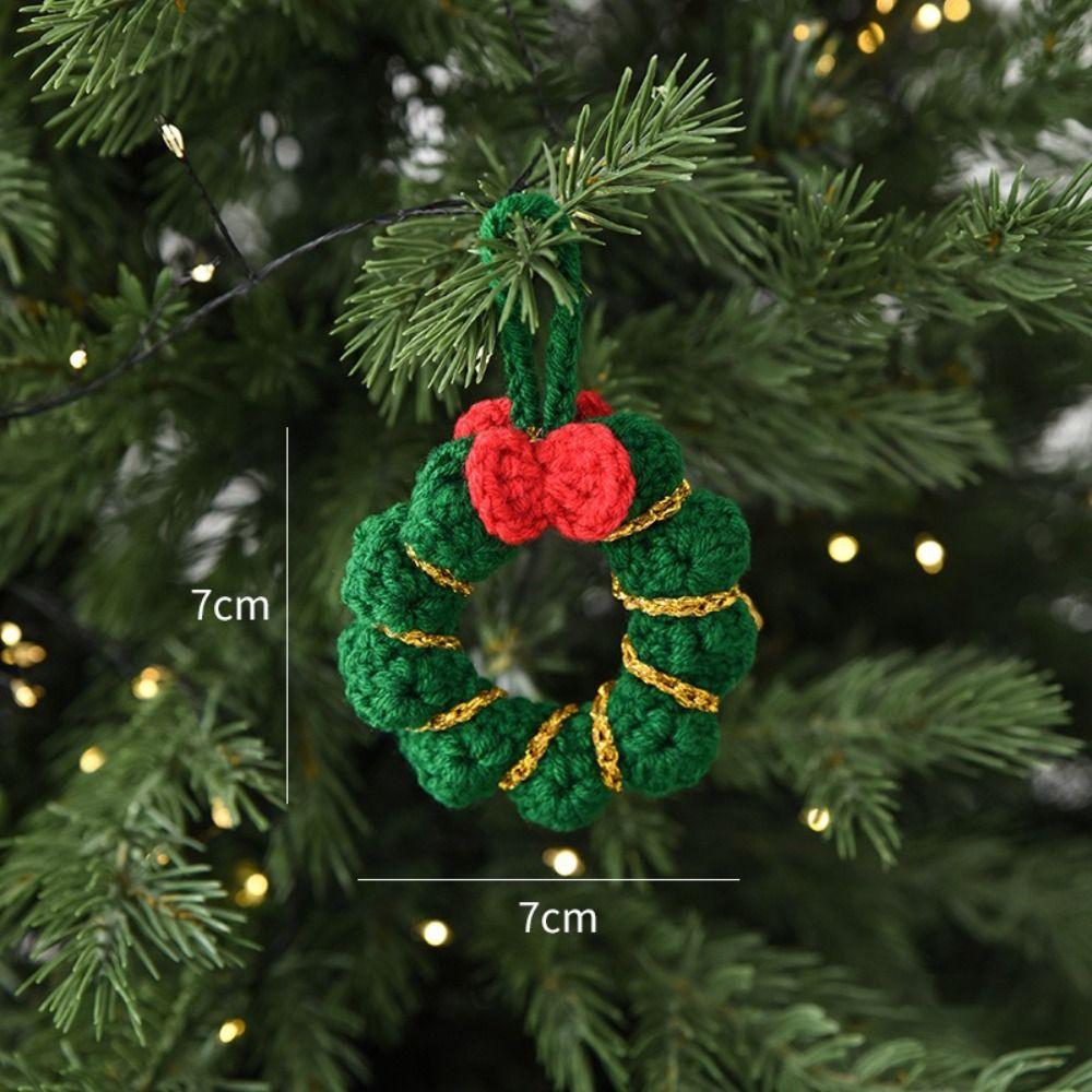 Handmade Christmas Tree  Pendant Santa Claus Mini Woolen Decor Premium Hanging Ornament  Versatile
