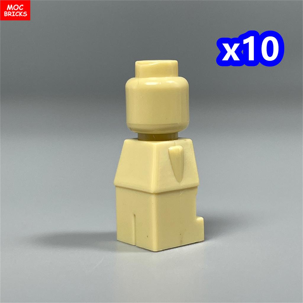 10 peças Blocos MOC Figura Corpo Estátua Micro Peça de Xadrez 85863 16478 90398 Personalizado em Branco Sem Impressão Blocos de Construção Brinquedos para Crianças