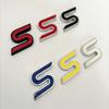 PLL18 3D Metal S Logo Front Grille Emblem Badge Car Rear Trunk Stickers For Ford Focus Fiesta Escape Ecosport Kuga Mondeo Accessories