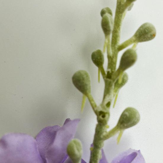 Simulated Hyacinth Silk Delphinium Flowers Realistic Texture Iron Wire Stems Fake Flower