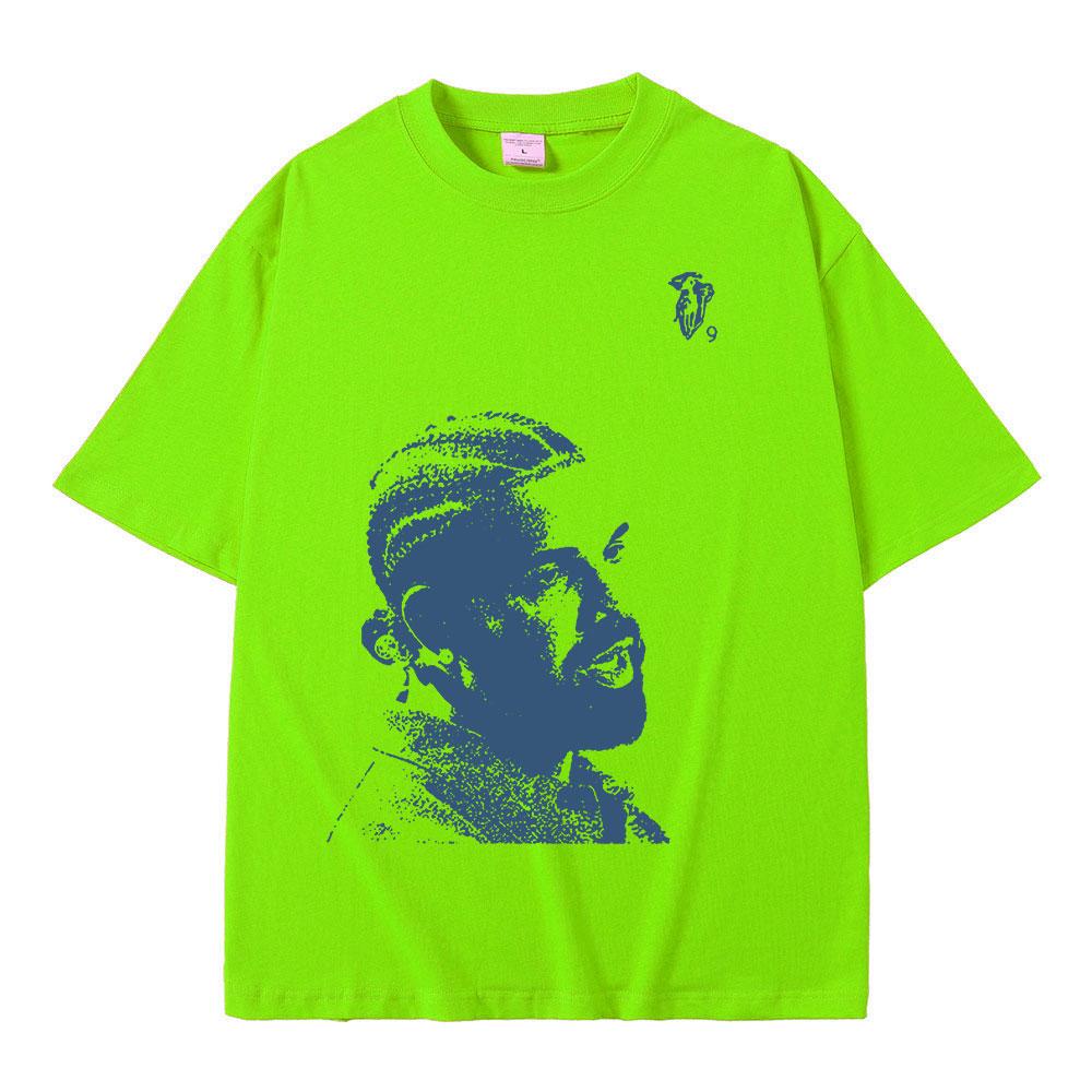 Vintage Rapper Drake Portrait Graphic T Shirt Mens Fashion Hip Hop Short Sleeve 100% Cotton Oversized T-Shirts Streetwear Unisex