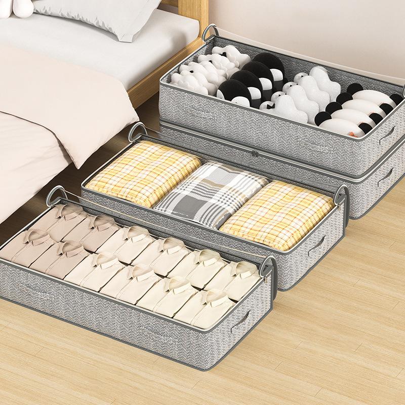 Large Under Bed Storage Bag Household Clothing Quilts Foldable Wardrobe Closet Organizer Container With Clear Window