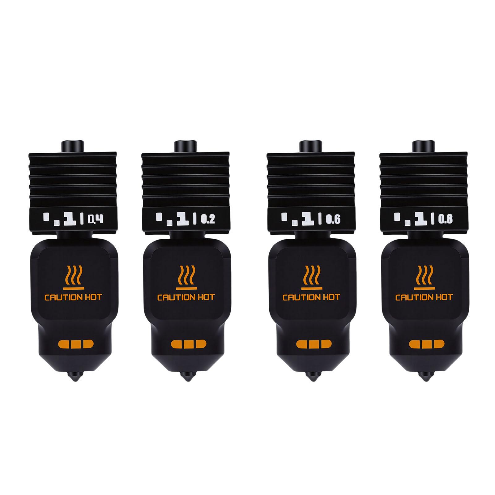 

4 шт. Заміна хотенда для 3D-принтера Bambu Lab P2S H2D H2S H2C 0.2 0.4 0.6 0.8MM Набір хотендів із силіконовим чохлом