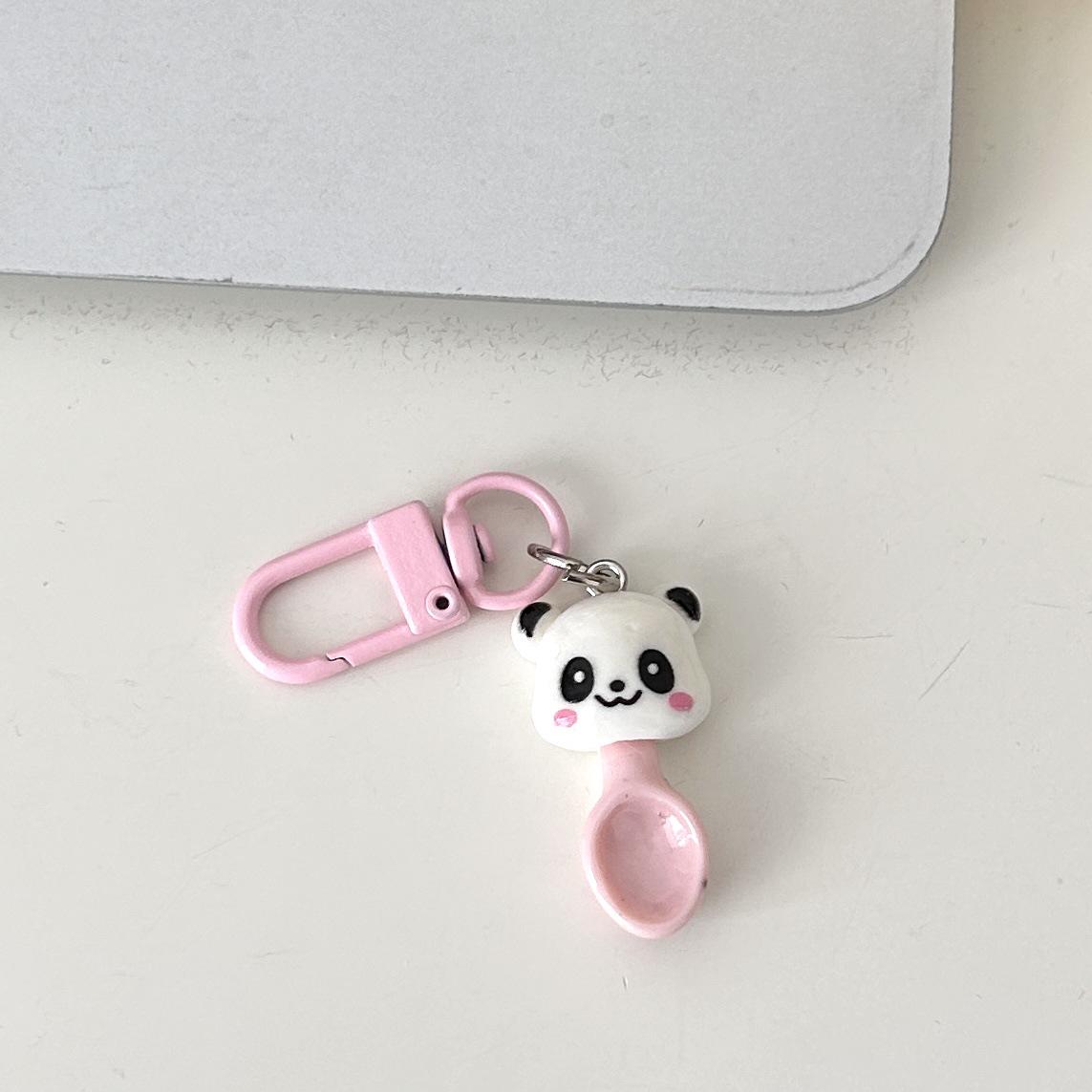 

Очаровательный розовый брелок-игрушка в виде панды – милый мультяшный кулон для рюкзаков