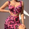 Exy Dress New Hollow Print Vacation One-piece Sexy Spice Women's Lingerie Set
