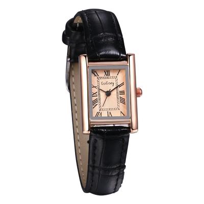 Uhr mit Lederarmband und römischem Alphabet Analog Antik Wasserdicht Quarz Uhr in Silber und Schwarz Ein Modisches Accessoire für Sie oder Ihre Damen
