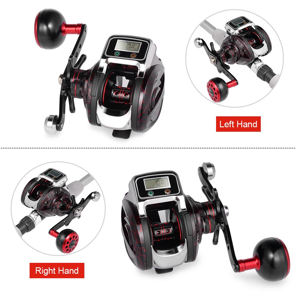 New 13+1 Bearing Left/Right Fishing reel with Digital Display Fishing Line Counter Saltwater Carp Reel 6.3:1 Casting Scroll Tool